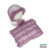 Baby Net Frilled Pillow with Net Bonnet Set of 2 SR086 | NB | Purple